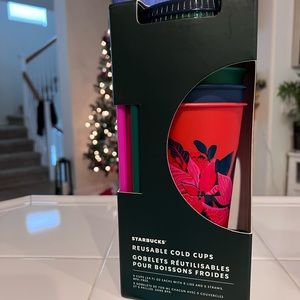 NWT & Box Starbucks 2021 Holiday Cold Reusable Cups
